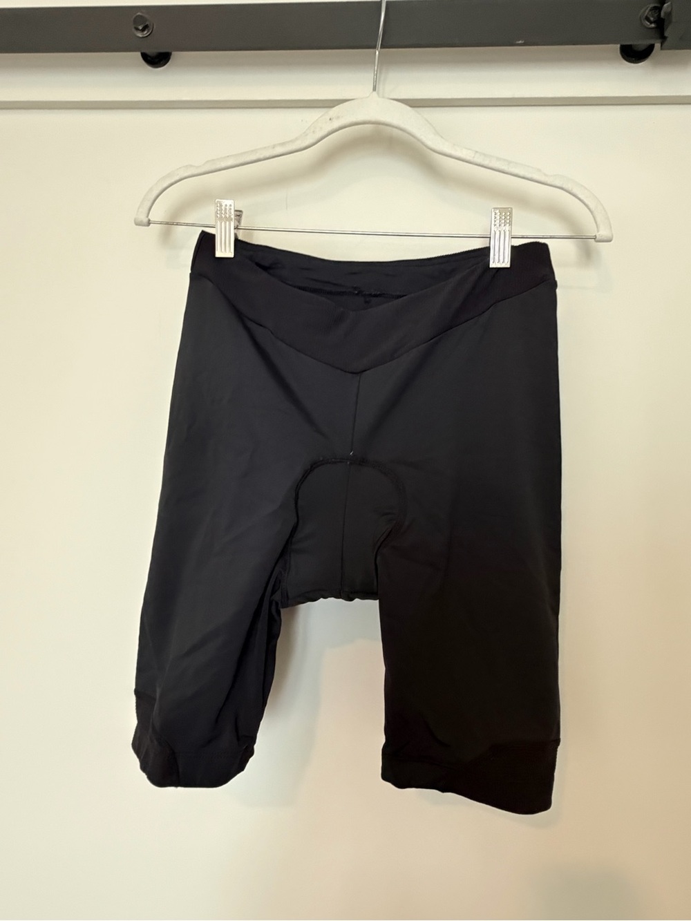 Women’s Black padded Cycling Shorts with drawstring waist